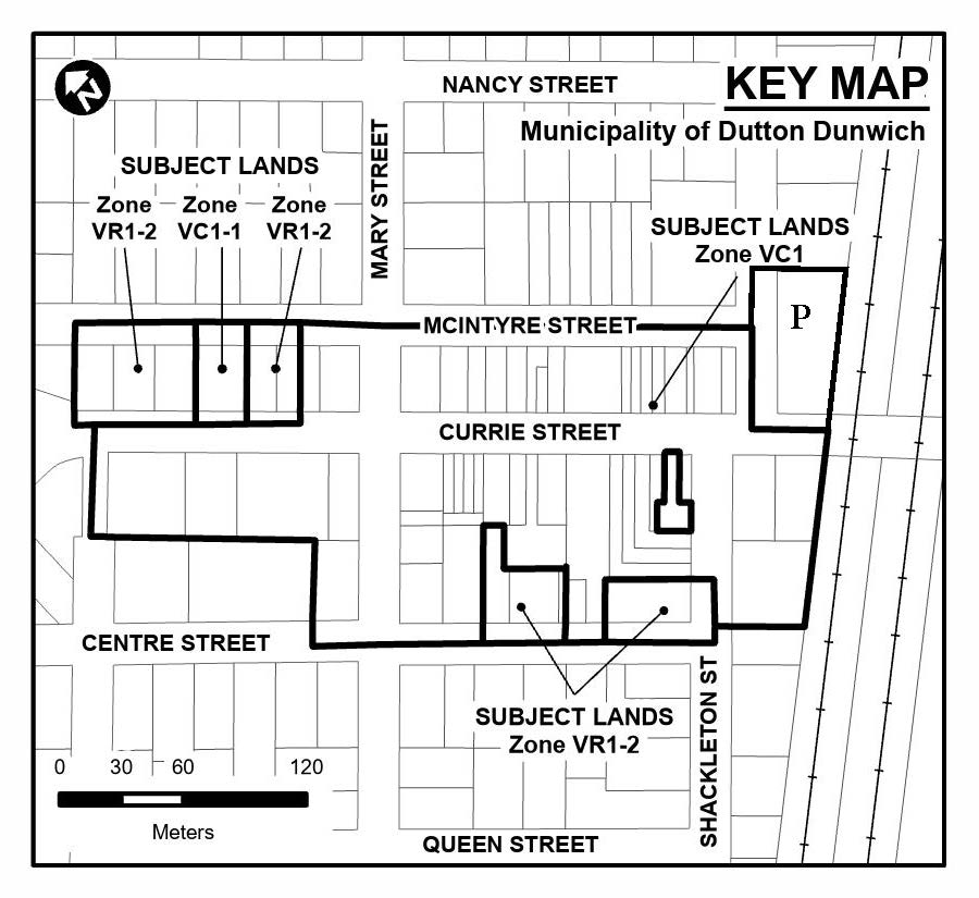 Key Map of the Downtown Core Community Improvement Area