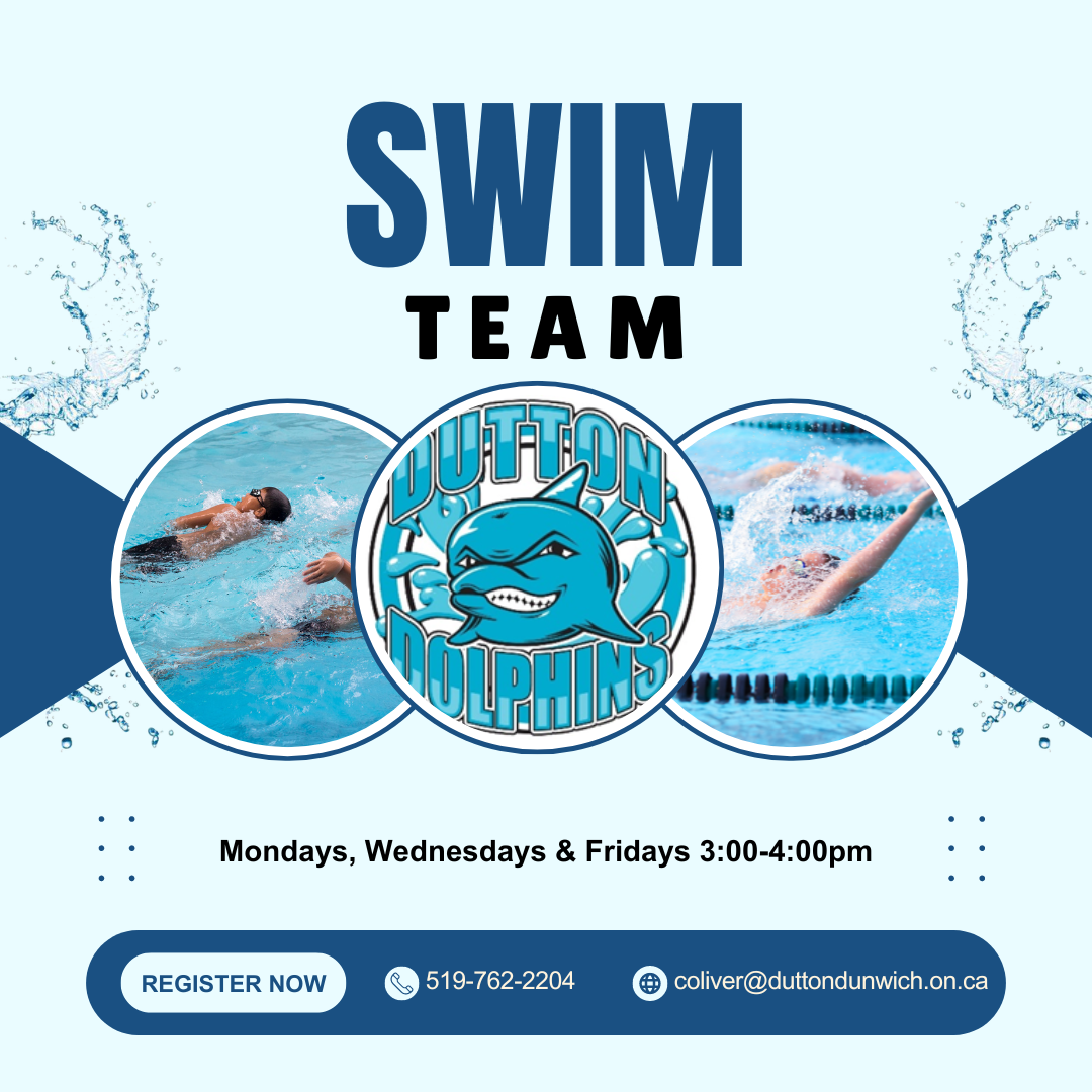 Dutton Dolphins Swim Team Logo