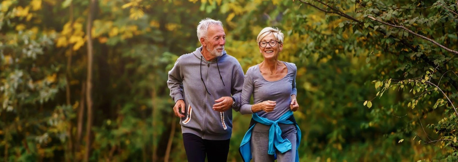 Seniors enjoying a hike