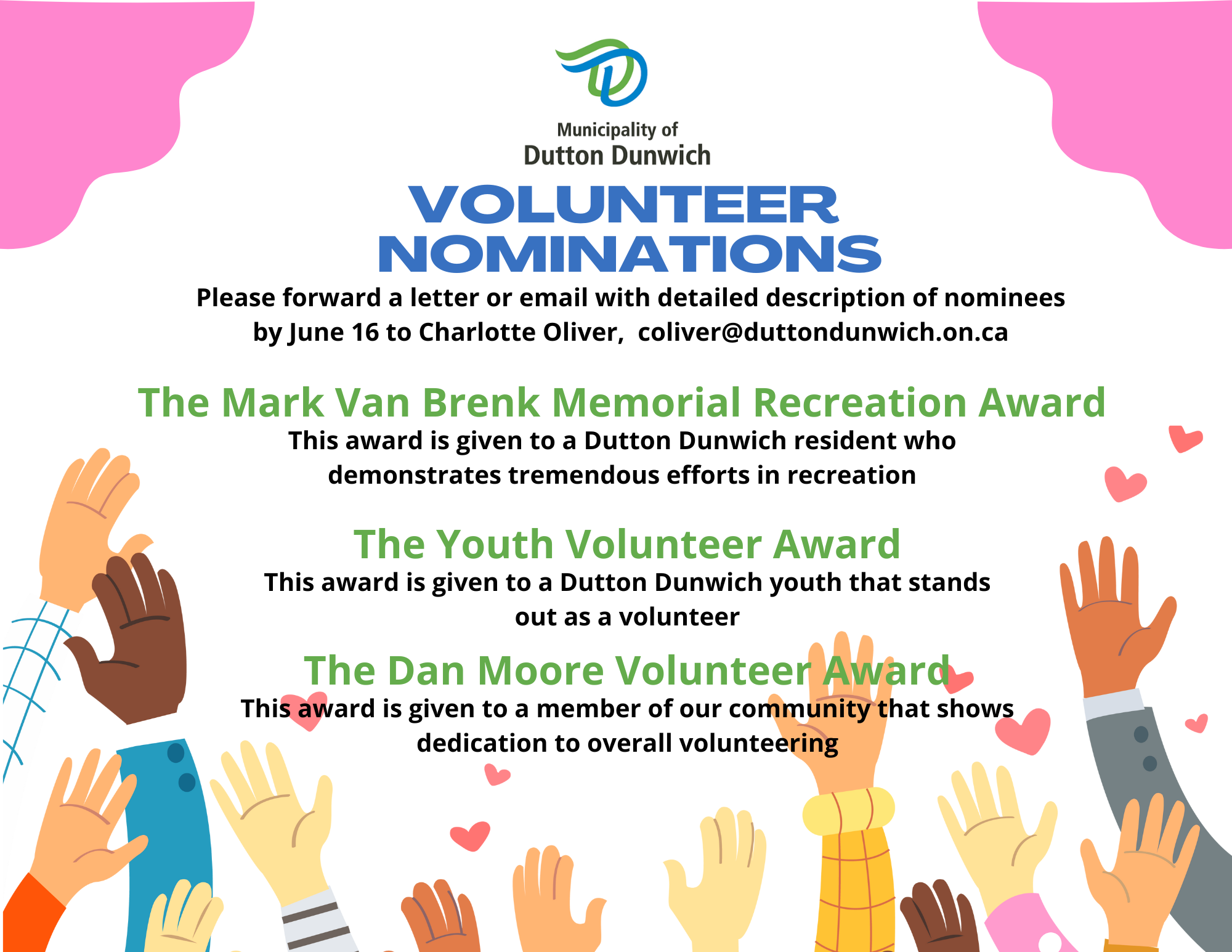 Volunteer Nominations poster